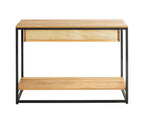 HAKU Möbel Konsole aus Massivholz Kippschutz in Braun 100 x 35 x 75 cm