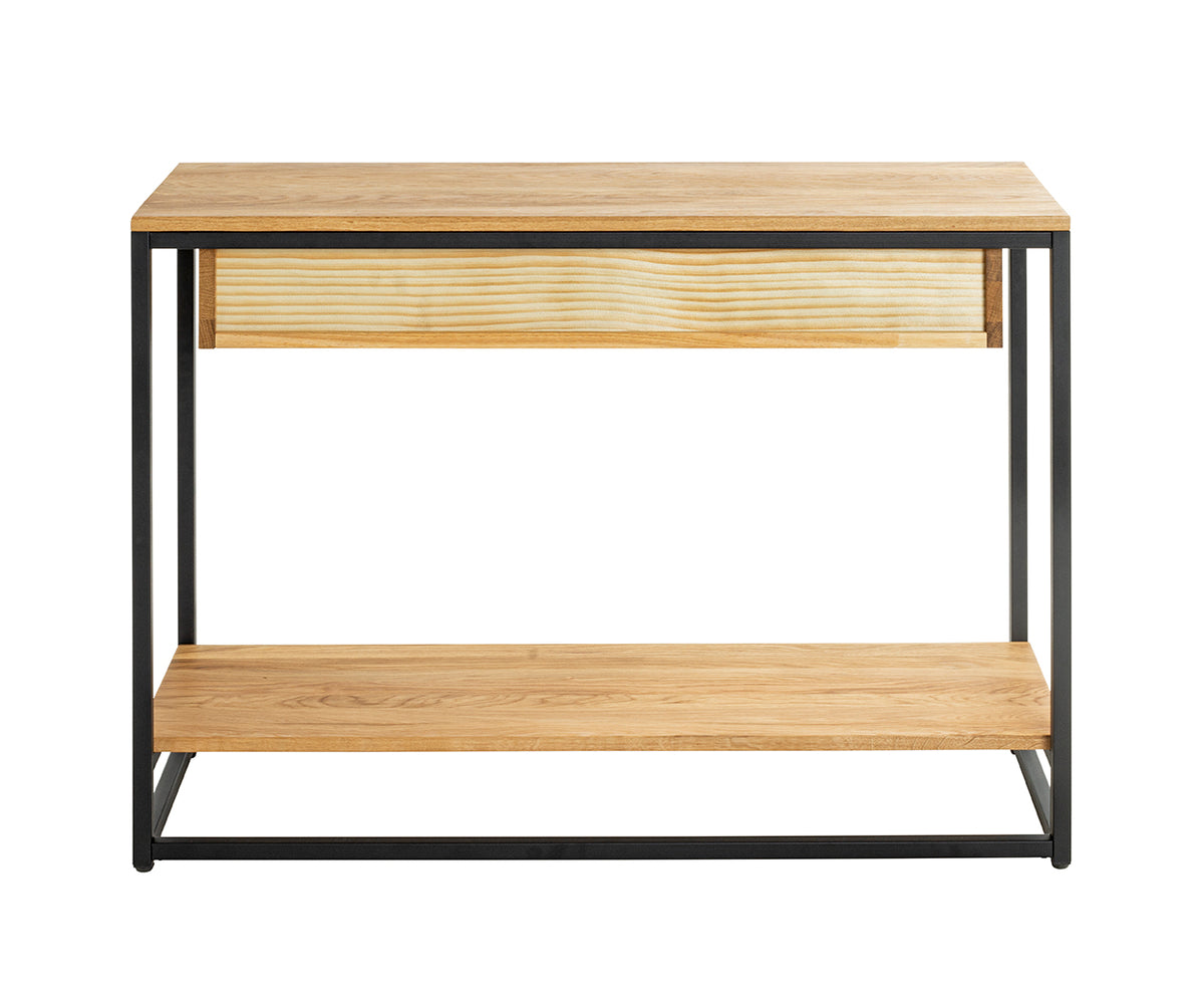HAKU Möbel Konsole aus Massivholz Kippschutz in Braun 100 x 35 x 75 cm