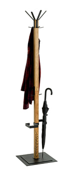 HAKU Möbel Garderobenständer aus Massivholz in Braun 40 x 40 x 180 cm