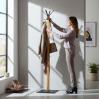 HAKU Möbel Garderobenständer aus Massivholz in Braun 40 x 40 x 180 cm