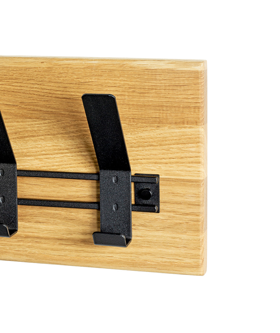 HAKU Möbel Wandgarderobe aus Massivholz in Braun 60 x 10 x 20 cm