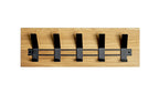 HAKU Möbel Wandgarderobe aus Massivholz in Braun 60 x 10 x 20 cm
