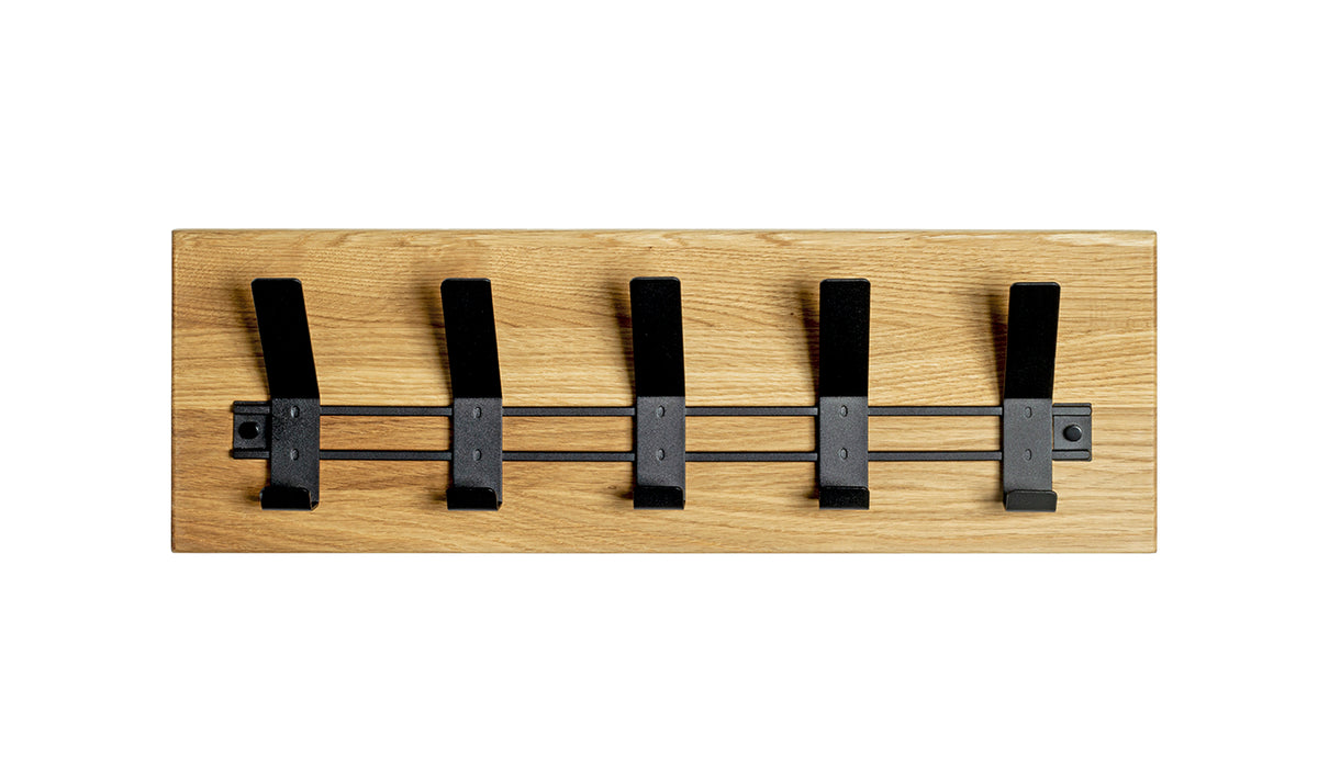 HAKU Möbel Wandgarderobe aus Massivholz in Braun 60 x 10 x 20 cm