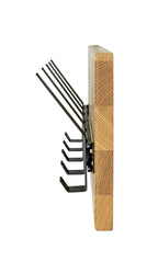 HAKU Möbel Wandgarderobe aus Massivholz in Braun 60 x 10 x 20 cm