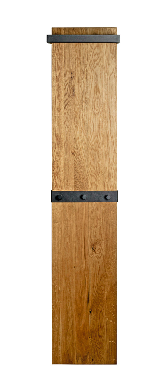 HAKU Möbel Wandgarderobe aus Massivholz in Braun 35 x 25 x 175 cm