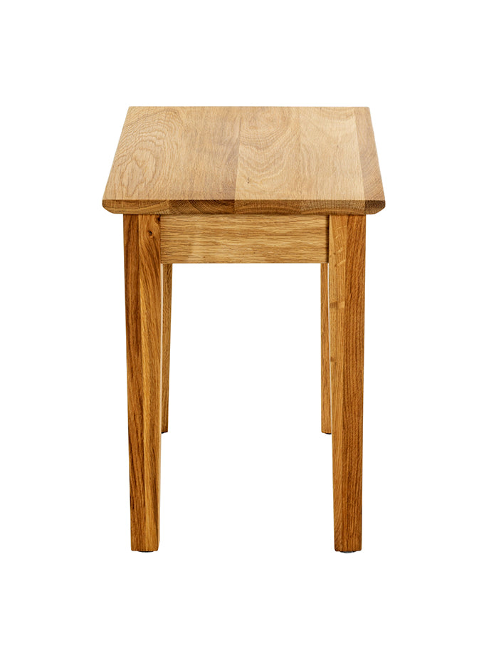 HAKU Möbel Beistelltisch aus Massivholz Schweizer Kante in Braun B 43-56 cm H 42-52 cm, 43 x 30 cm, H 42 cm