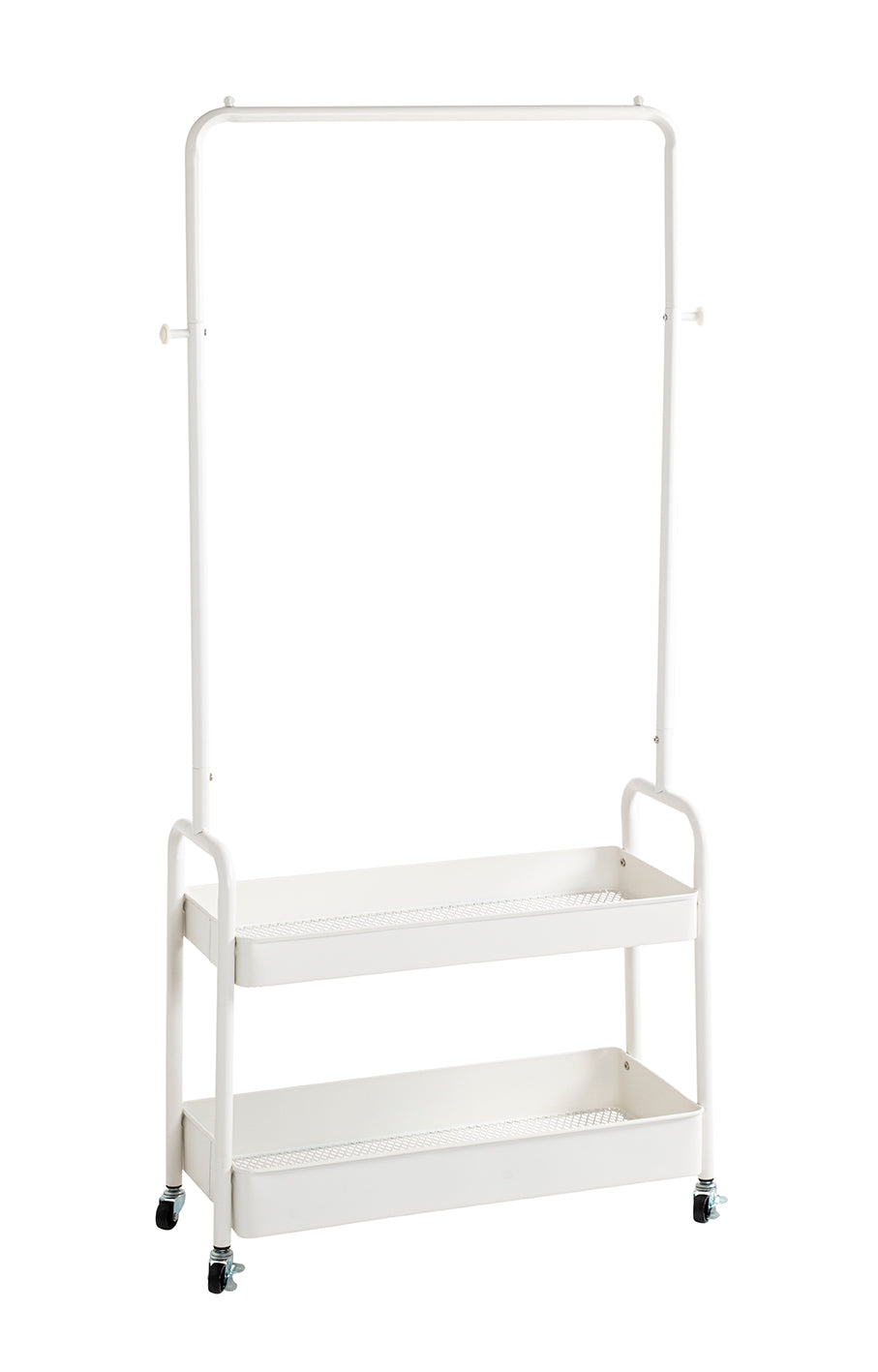 HAKU Möbel Rollgarderobe aus Metall in Weiss