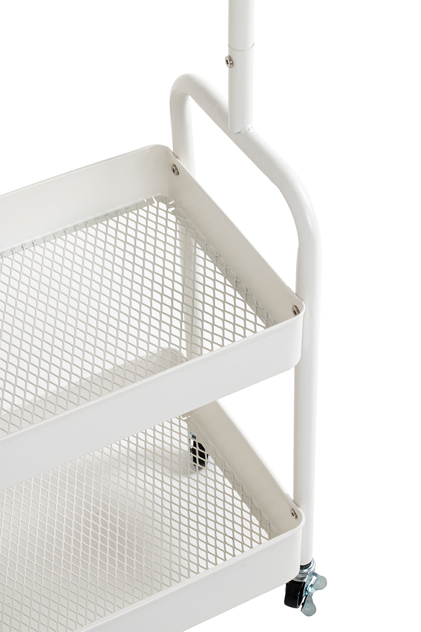 HAKU Möbel Rollgarderobe aus Metall in Weiss