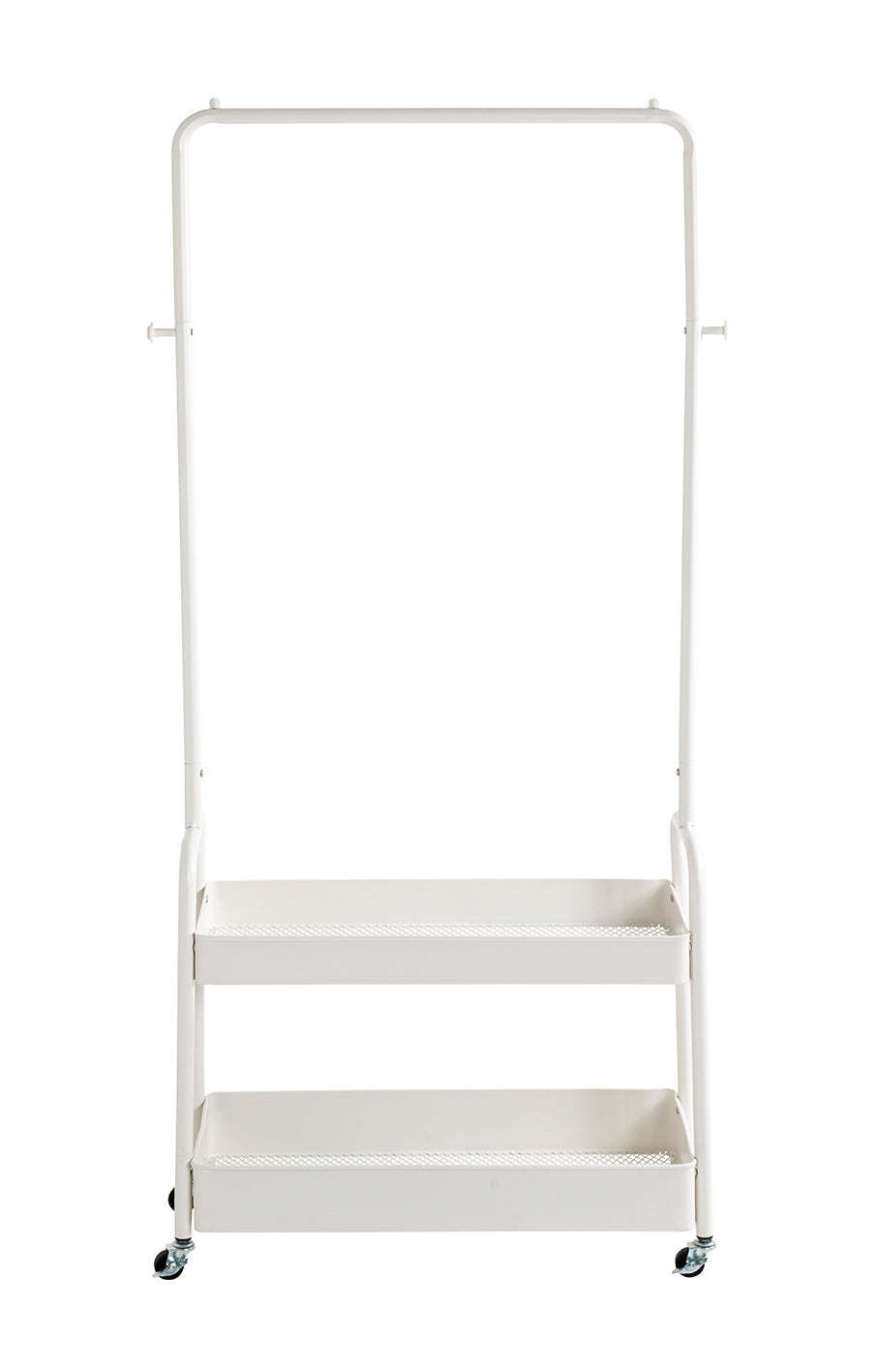 HAKU Möbel Rollgarderobe aus Metall in Weiss