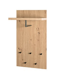 HAKU Möbel Wandgarderobe aus MDF kratzbeständig in Braun 48 x 31 x 90 cm