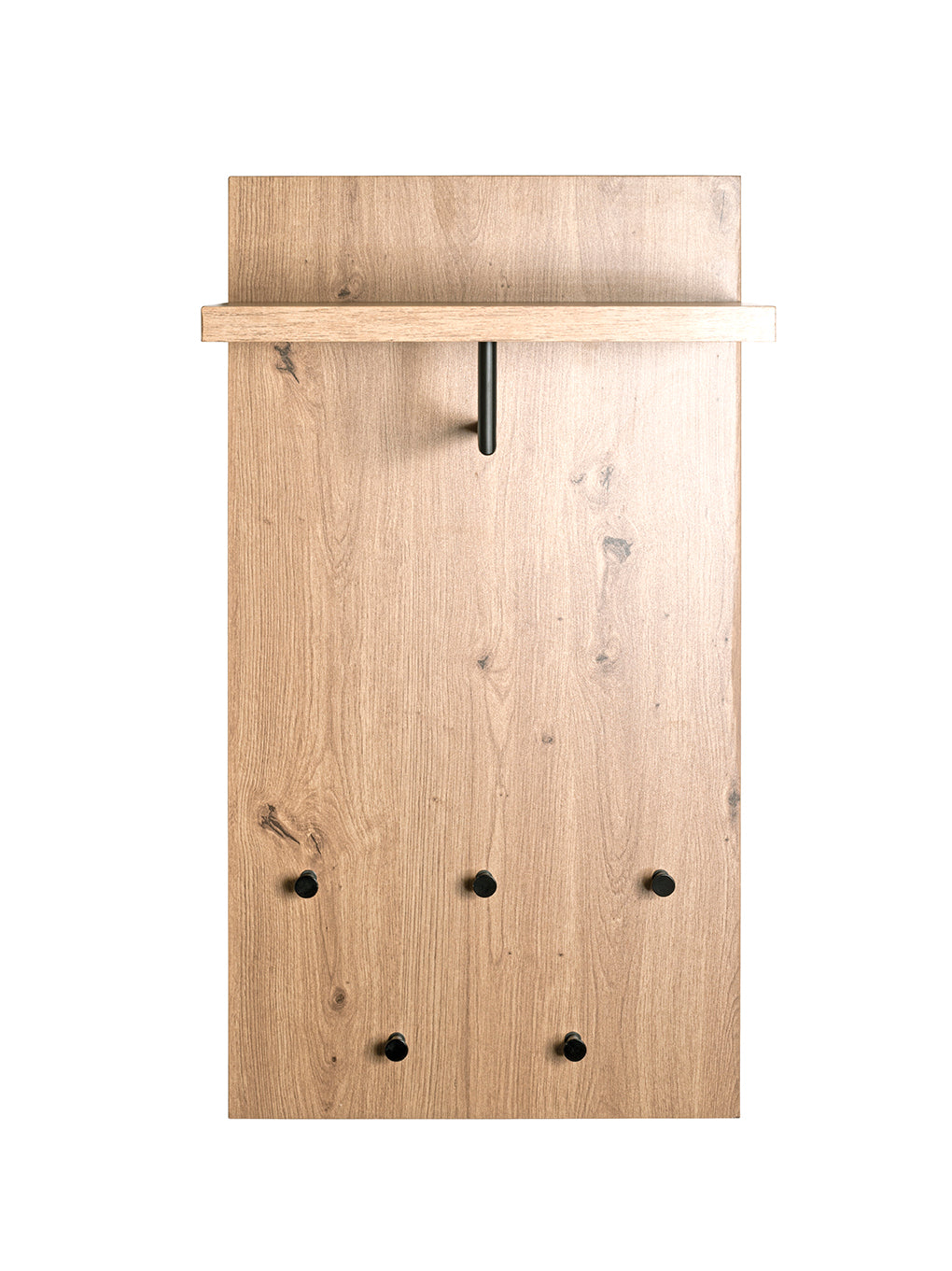 HAKU Möbel Wandgarderobe aus MDF kratzbeständig in Braun 48 x 31 x 90 cm