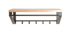 HAKU Möbel Wandgarderobe aus MDF kratzbeständig in Braun 70 x 30 x 23 cm
