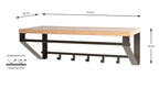 HAKU Möbel Wandgarderobe aus MDF kratzbeständig in Braun 70 x 30 x 23 cm