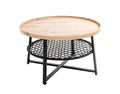 HAKU Möbel Couchtisch aus MDF X-Gestell in Braun 75 x 45 cm