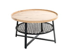 HAKU Möbel Couchtisch aus MDF X-Gestell in Braun 75 x 45 cm
