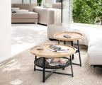 HAKU Möbel Couchtisch aus MDF X-Gestell in Braun 75 x 45 cm