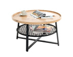 HAKU Möbel Couchtisch aus MDF X-Gestell in Braun 75 x 45 cm