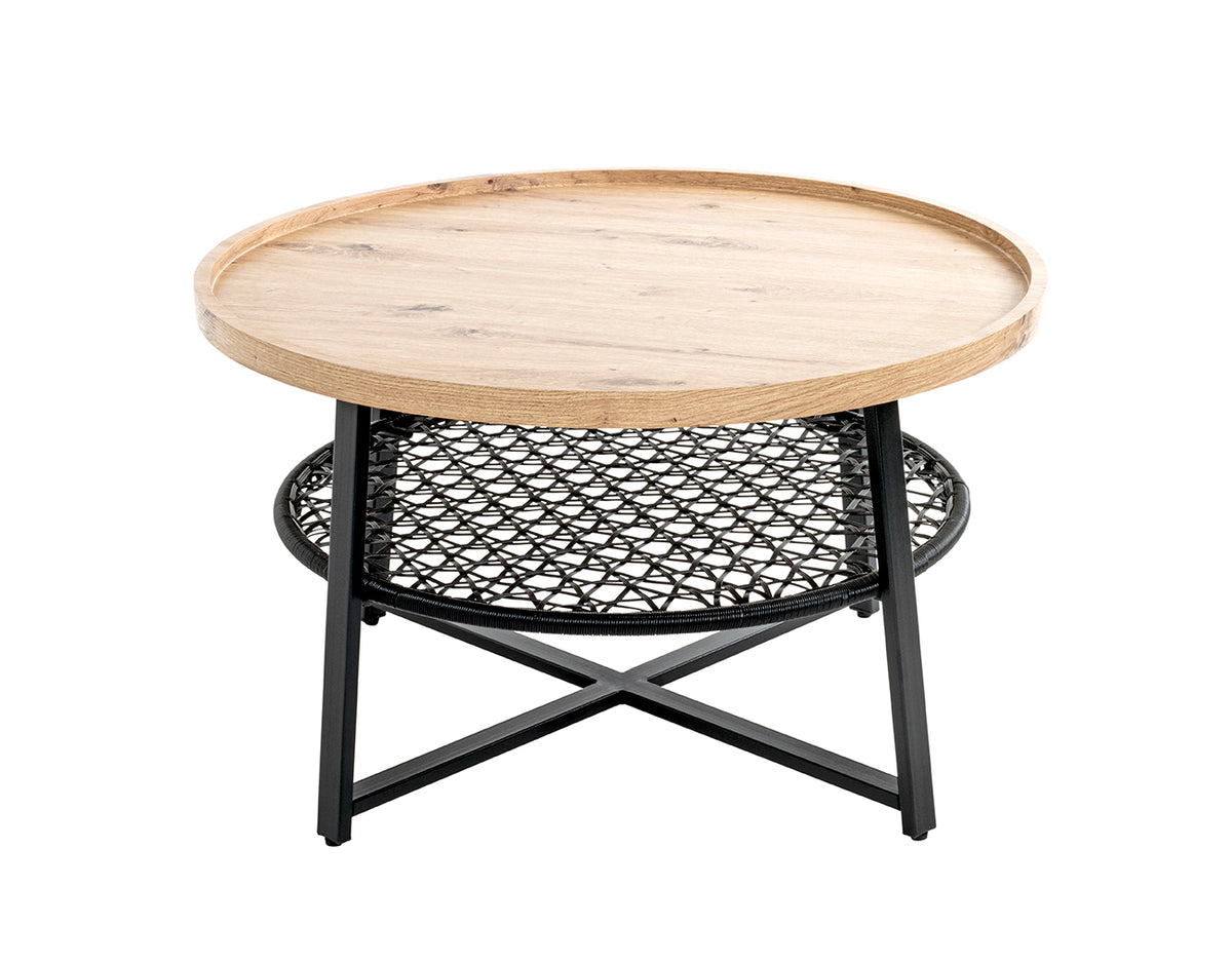 HAKU Möbel Couchtisch aus MDF X-Gestell in Braun 75 x 45 cm