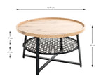 HAKU Möbel Couchtisch aus MDF X-Gestell in Braun 75 x 45 cm