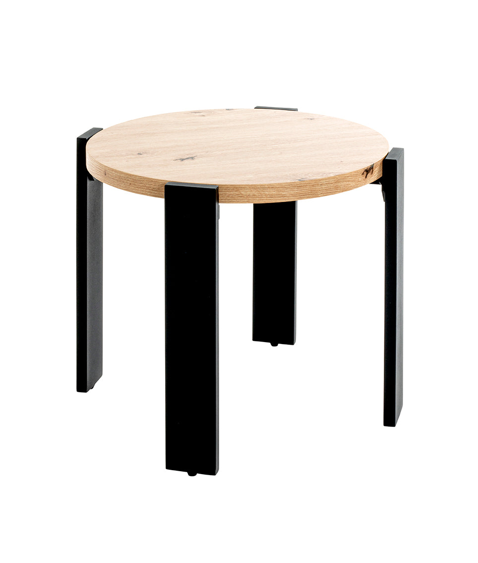 HAKU Möbel Beistelltisch aus MDF kratzunempfindlich in Braun 50 x 46 cm