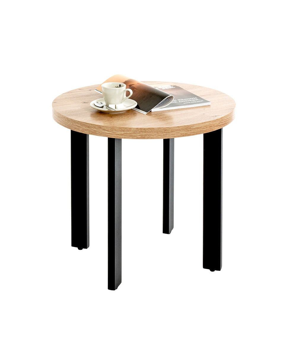 HAKU Möbel Beistelltisch aus MDF kratzunempfindlich in Braun 50 x 46 cm