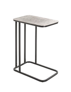 HAKU Möbel Beistelltisch aus Metall C-Gestell in Silber
