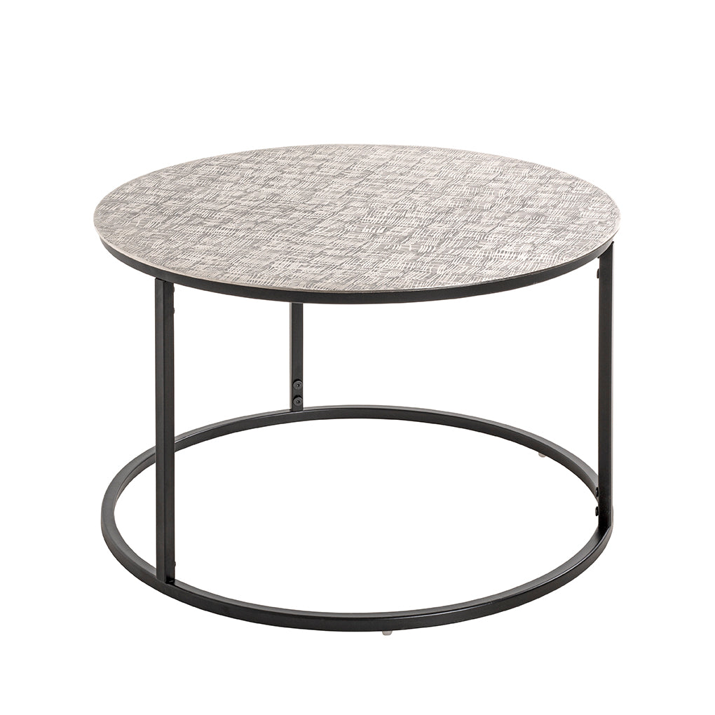HAKU Möbel Beistelltisch aus Metall in Silber 59 x 37 cm