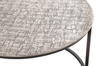 HAKU Möbel Beistelltisch aus Metall in Silber 59 x 37 cm