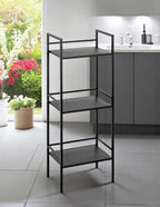 HAKU Möbel Regal aus Metall in Schwarz B 35-40 cm H 95-128 cm, 35 x 25 cm, H 95 cm