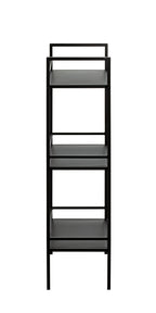 HAKU Möbel Regal aus Metall in Schwarz B 35-40 cm H 95-128 cm, 35 x 25 cm, H 95 cm