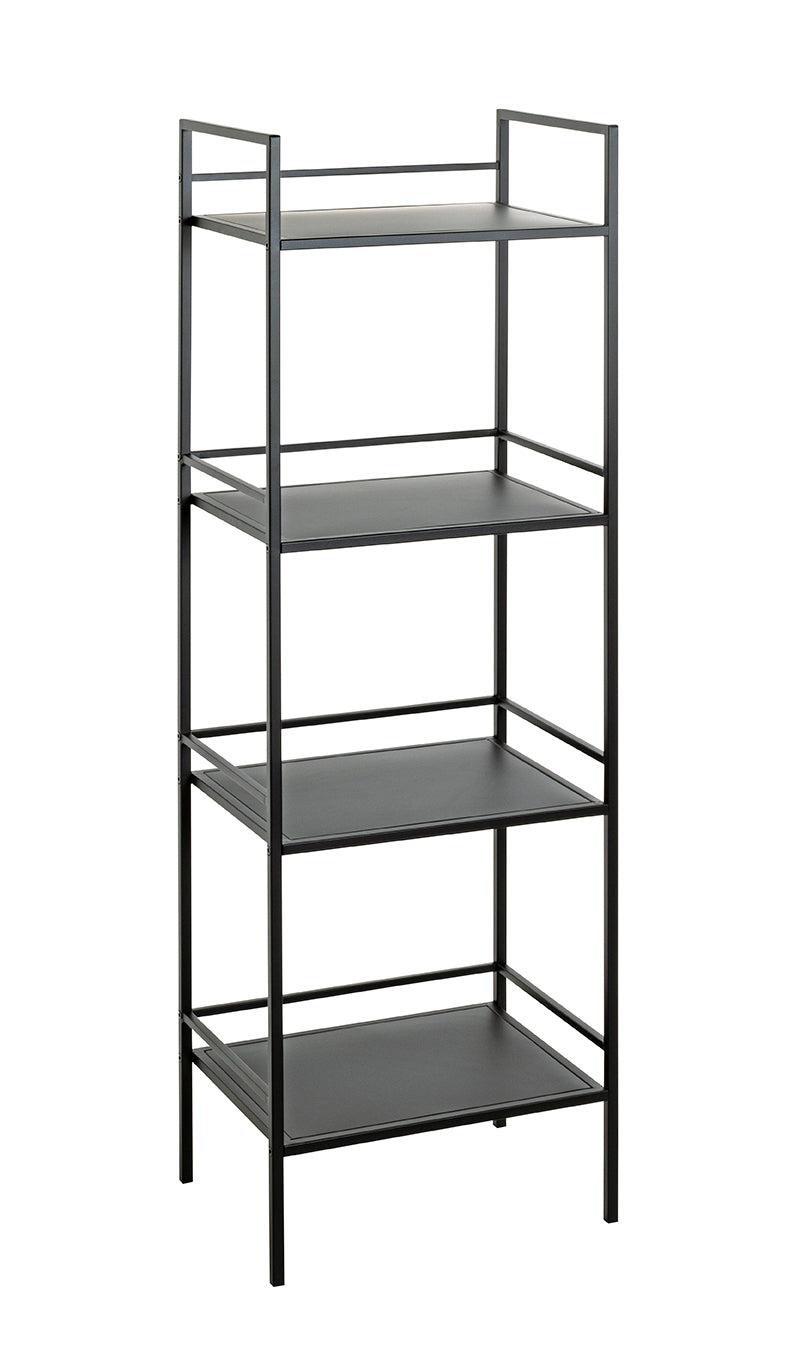 HAKU Möbel Regal aus Metall in Schwarz B 35-40 cm H 95-128 cm, 40 x 30 cm, H 128 cm