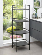 HAKU Möbel Regal aus Metall in Schwarz B 35-40 cm H 95-128 cm, 40 x 30 cm, H 128 cm