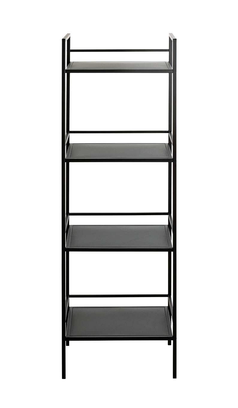 HAKU Möbel Regal aus Metall in Schwarz B 35-40 cm H 95-128 cm, 40 x 30 cm, H 128 cm