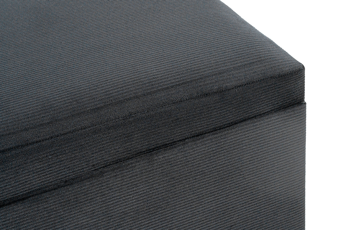 HAKU Möbel Sitztruhe aus Textil klappbar 58 x 39 x 42 cm in Schwarz