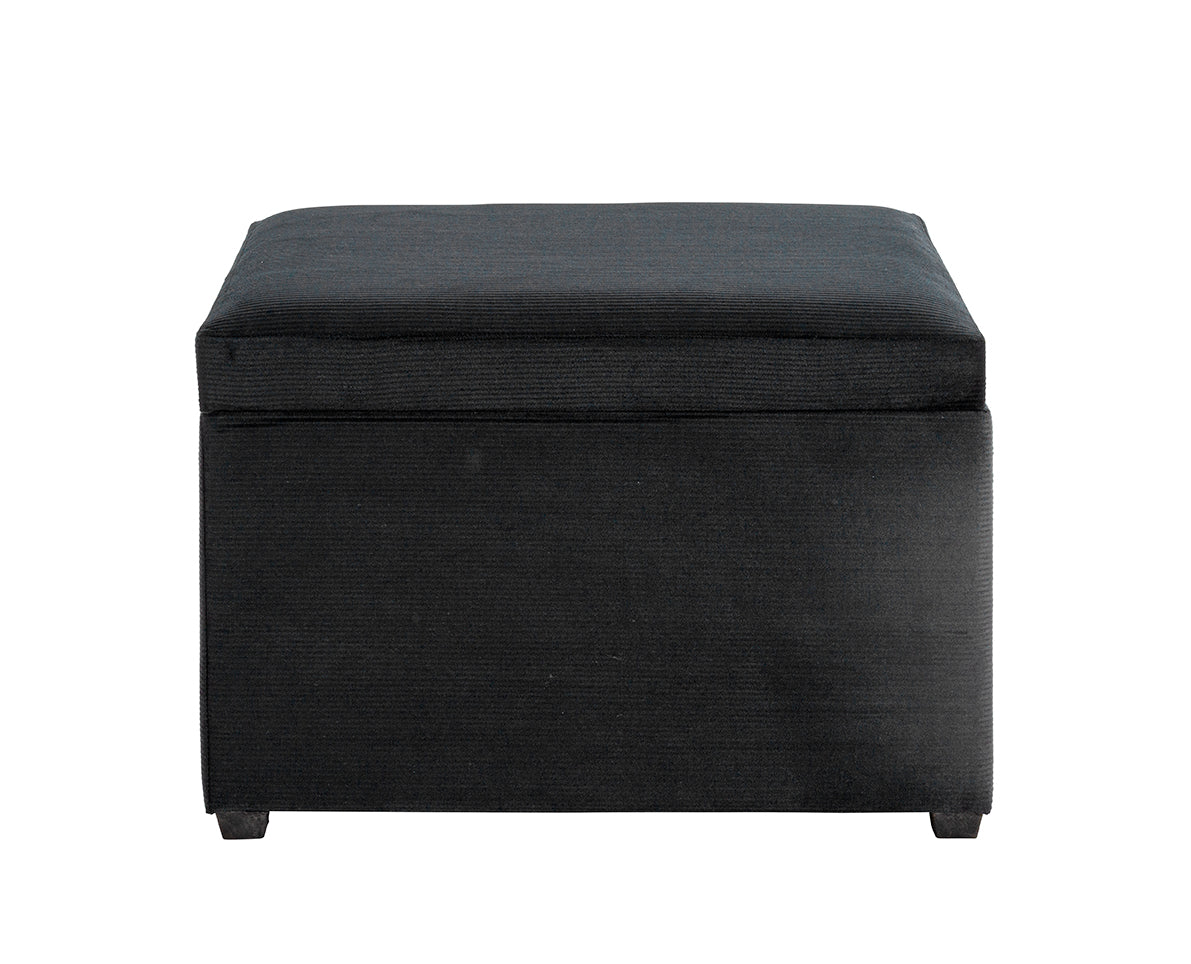 HAKU Möbel Sitztruhe aus Textil klappbar 58 x 39 x 42 cm in Schwarz