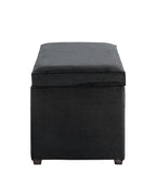 HAKU Möbel Sitztruhe aus Textil klappbar 58 x 39 x 42 cm in Schwarz