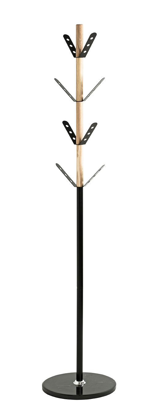 HAKU Möbel Garderobenständer aus Metall mit Marmor 37 x 179 cm in Natur, Schwarz