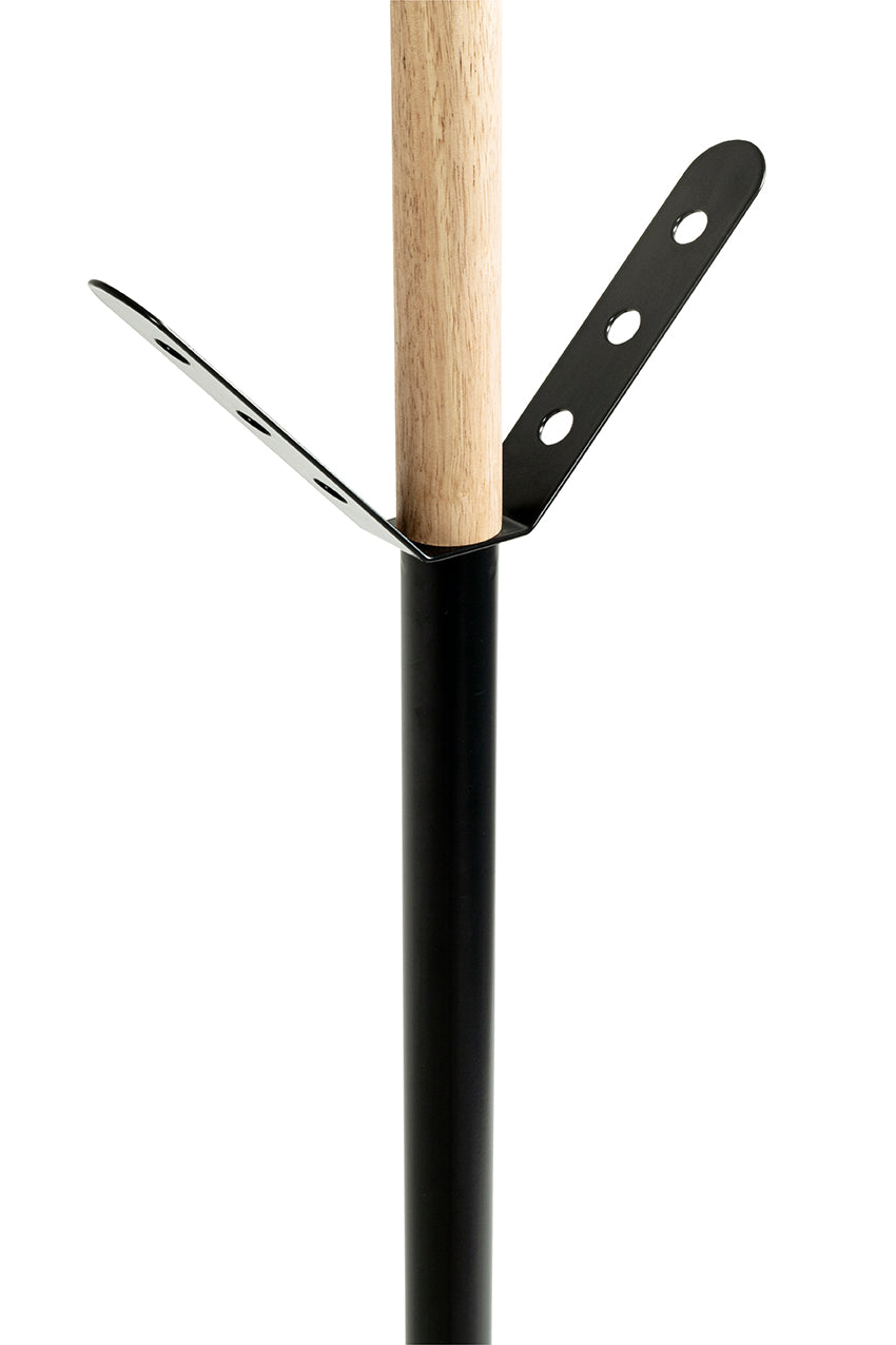 HAKU Möbel Garderobenständer aus Metall mit Marmor 37 x 179 cm in Natur, Schwarz