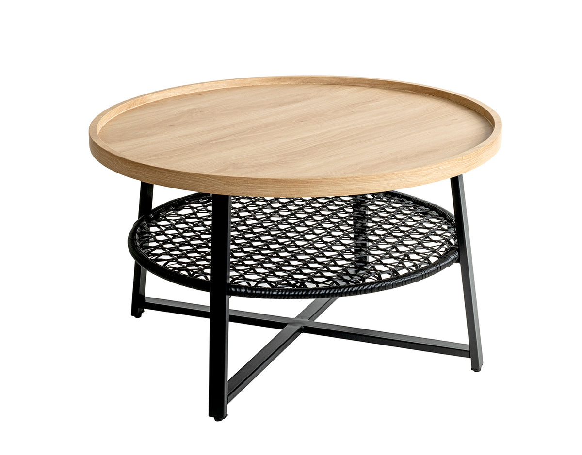 HAKU Möbel Couchtisch aus MDF X-Gestell in Braun 75 x 45 cm