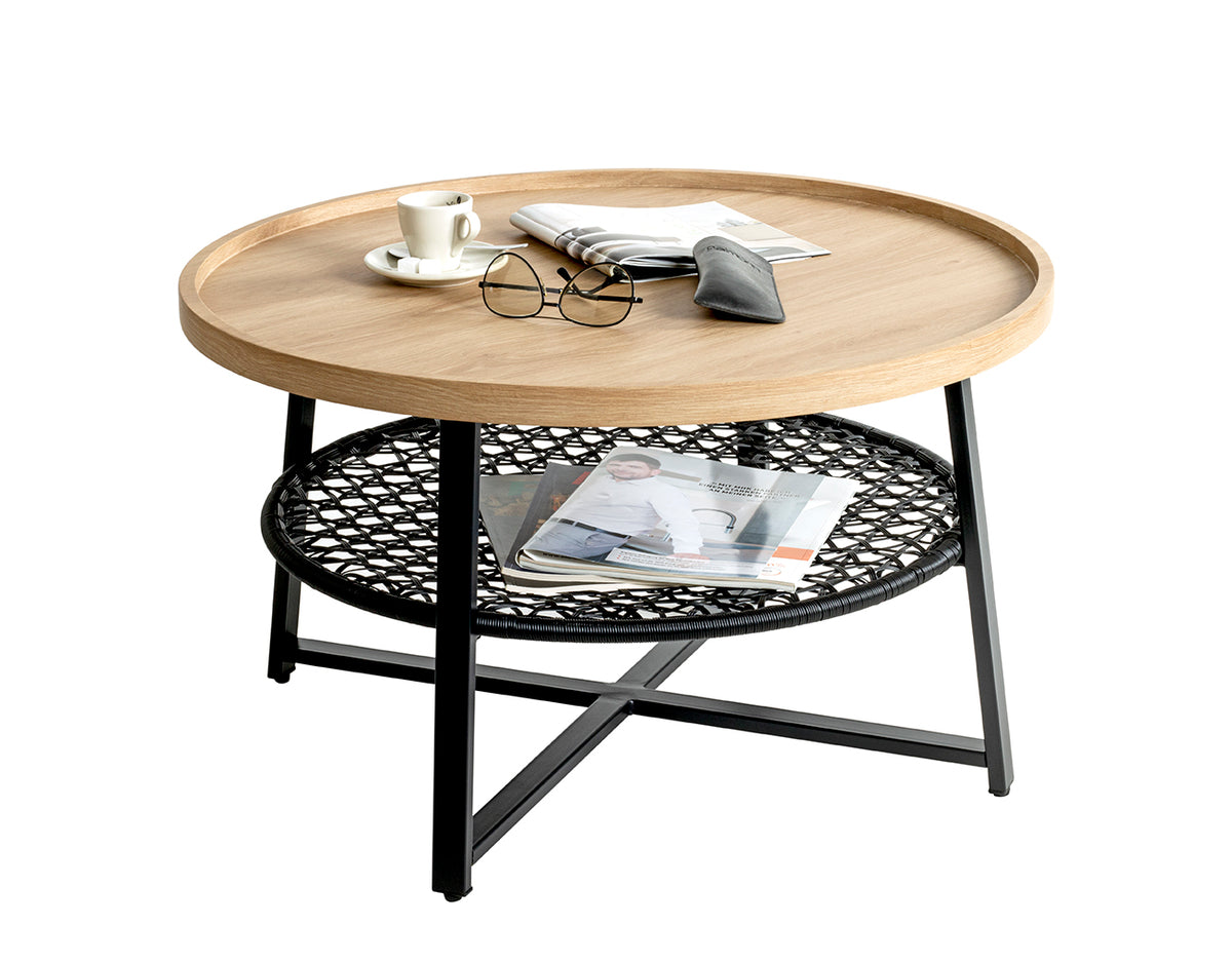 HAKU Möbel Couchtisch aus MDF X-Gestell in Braun 75 x 45 cm