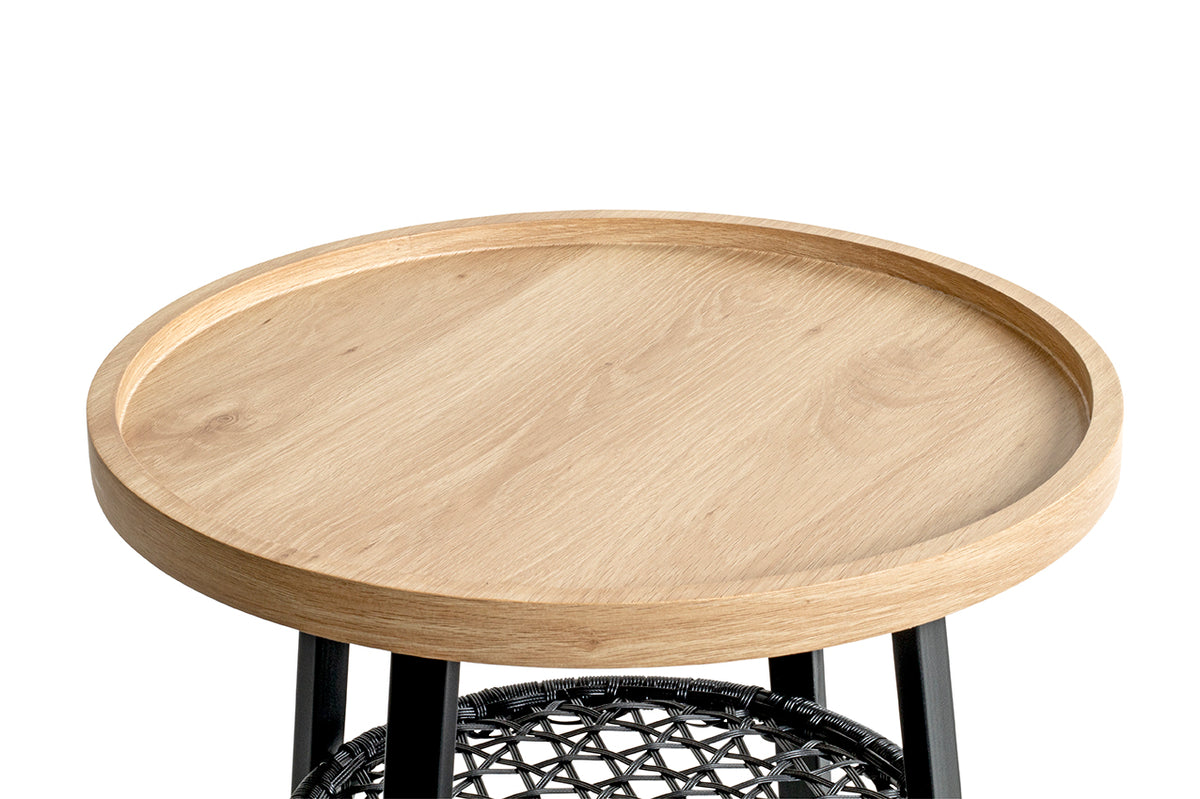 HAKU Möbel Beistelltisch aus MDF X-Gestell in Braun 50 x 55 cm