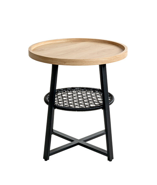 HAKU Möbel Beistelltisch aus MDF X-Gestell in Braun 50 x 55 cm