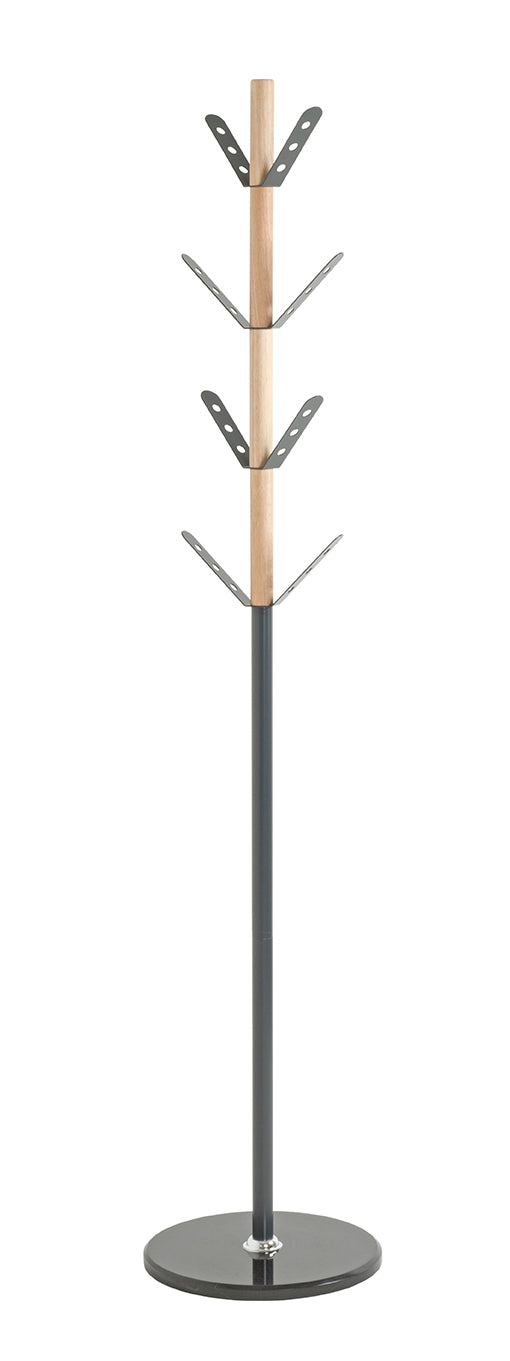 HAKU Möbel Garderobenständer aus Metall mit Marmor 37 x 179 cm in Anthrazit, Natur
