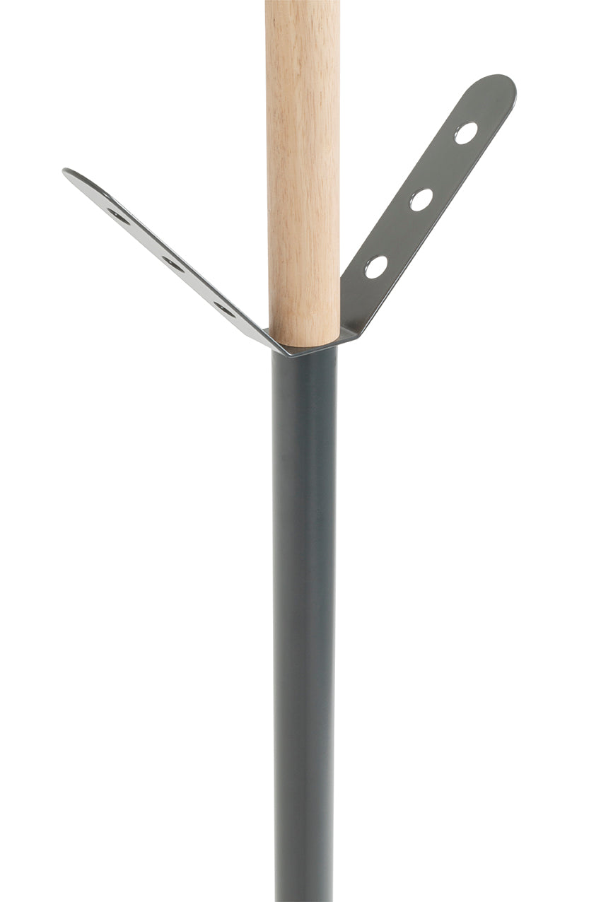 HAKU Möbel Garderobenständer aus Metall mit Marmor 37 x 179 cm in Anthrazit, Natur