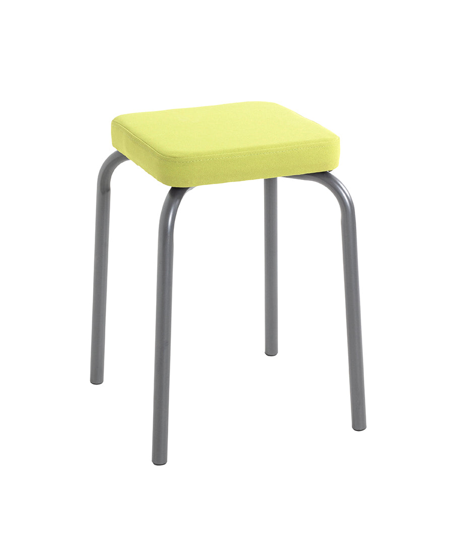 HAKU Möbel Stapelhocker aus Textil gepolstert 34 x 34 x 49 cm in Gunmetal, Olive