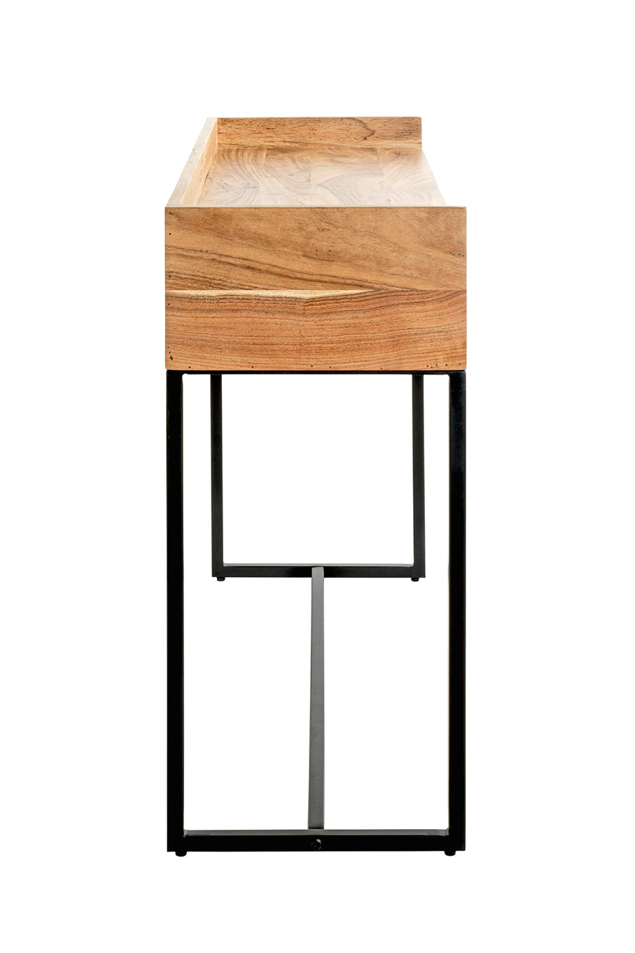 HAKU Möbel Konsole aus Massivholz Kippschutz in Braun 100 x 35 x 80 cm
