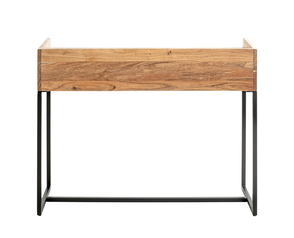 HAKU Möbel Konsole aus Massivholz Kippschutz in Braun 100 x 35 x 80 cm