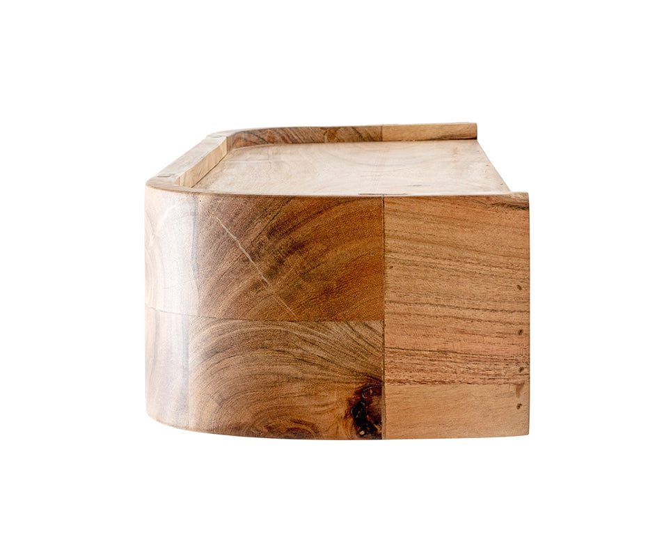HAKU Möbel Wandgarderobe aus Massivholz in Braun B 60-100 cm H 13 cm, 60 x 20 cm, H 13 cm