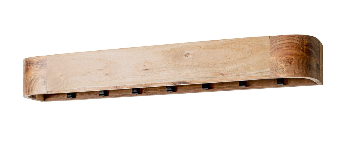 HAKU Möbel Wandgarderobe aus Massivholz in Braun B 60-100 cm H 13 cm, 100 x 20 cm, H 13 cm