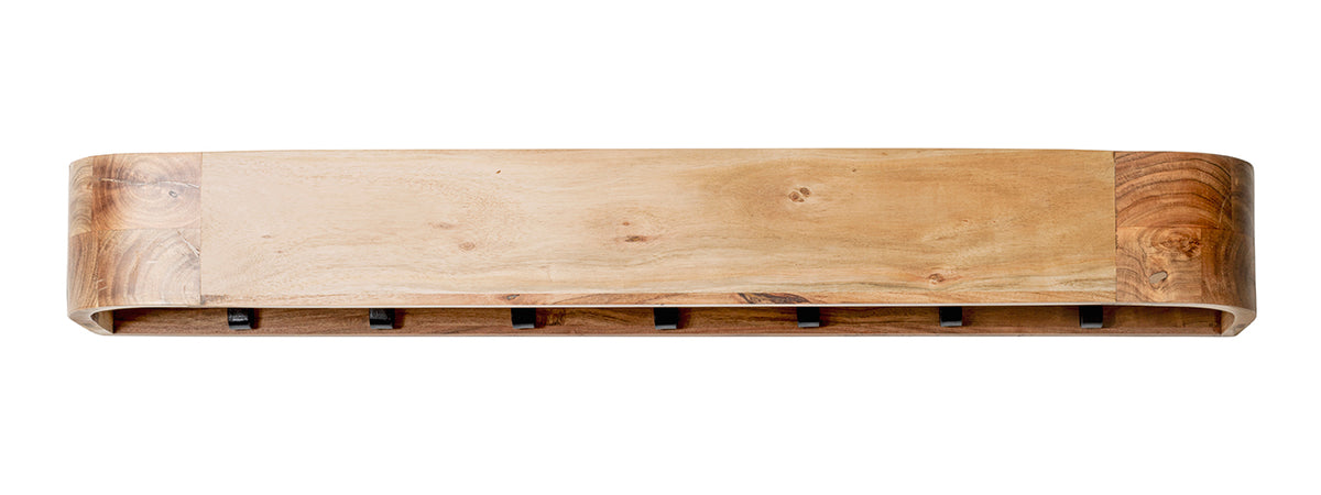 HAKU Möbel Wandgarderobe aus Massivholz in Braun B 60-100 cm H 13 cm, 100 x 20 cm, H 13 cm
